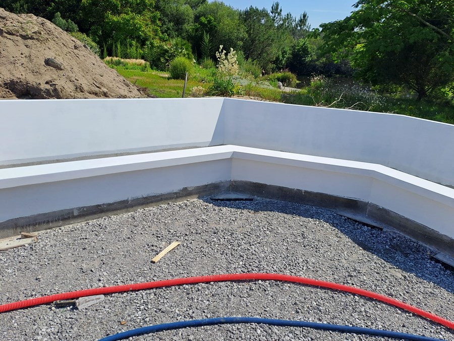 Fabrication d'une banquette en béton